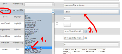 heslo joomla 3